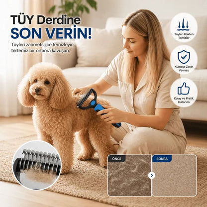 PetMio Çift Taraflı Tüy Toplama Tarağı